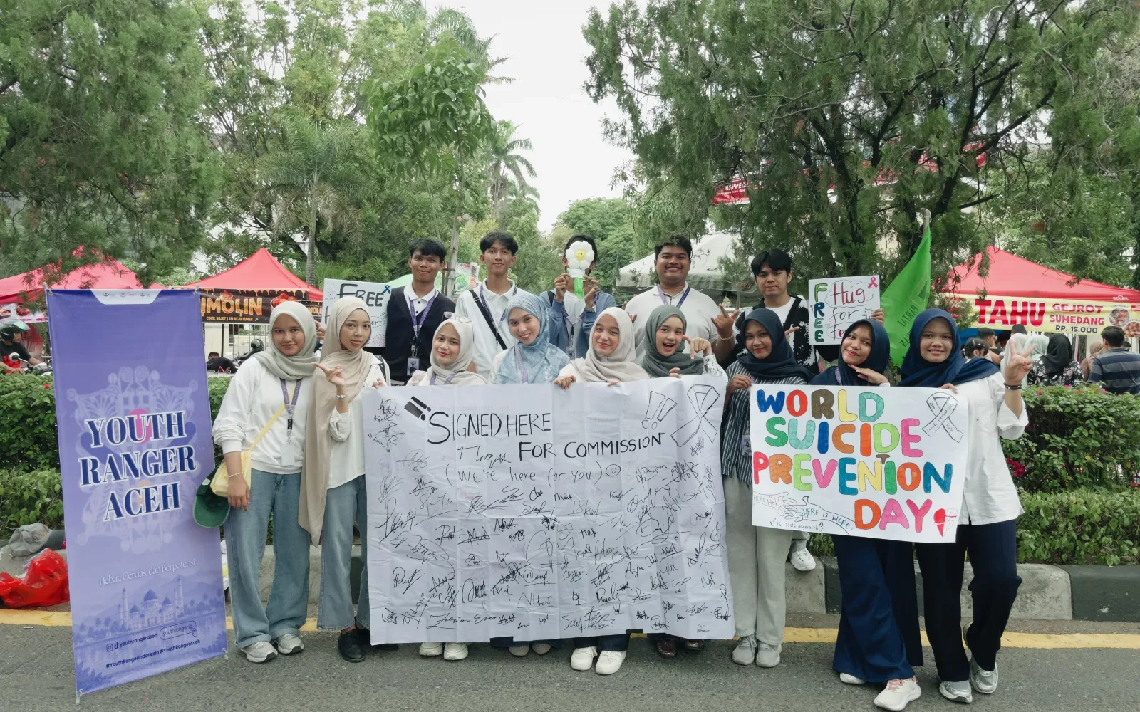 Peringati Hari Pencegahan Bunuh Diri Sedunia, Youth Ranger Indonesia Aceh Gelar Aksi 'Rangers Care' di CFD Banda Aceh